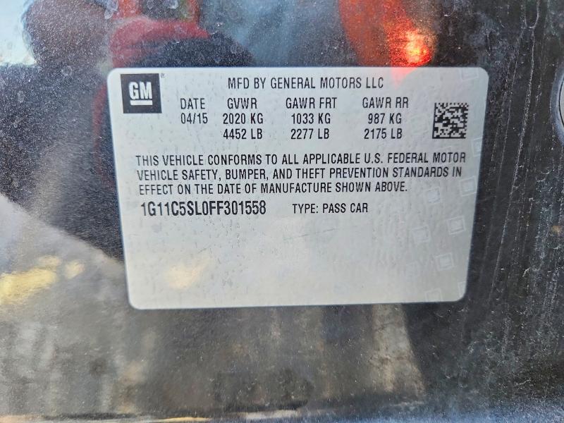 Продажа на аукционе авто 2015 Chevrolet Malibu, vin: 1G11C5SL0FF301558, номер лота: 55622436