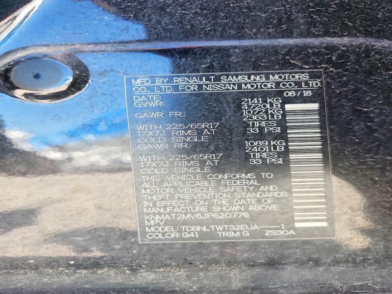 Aukcja sprzedaży 2018 Nissan Rogue, vin: KNMAT2MV6JP620776, numer aukcji: 57157466