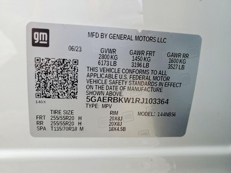 Продажа на аукционе авто 2024 Buick Enclave, vin: 5GAERBKW1RJ103364, номер лота: 58018736