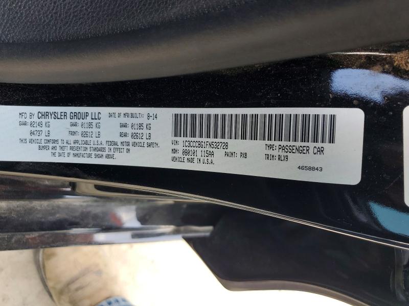 2015 Chrysler 200 მანქანა იყიდება აუქციონზე, vin: 1C3CCCBG1FN532728, აუქციონის ნომერი: 56825116
