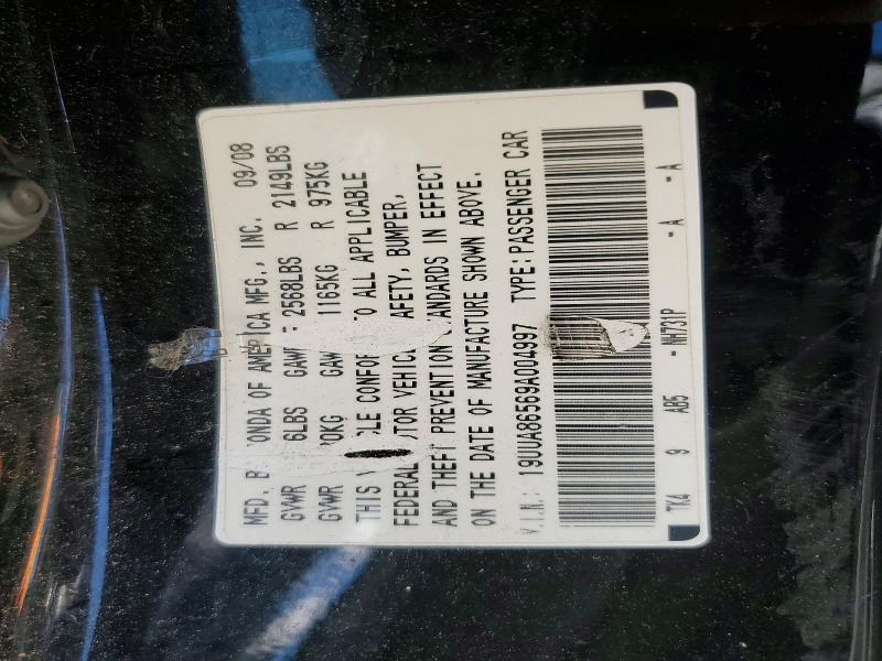 Aukcja sprzedaży 2009 Acura Tl, vin: 19UUA86569A004997, numer aukcji: 58839556