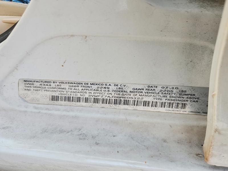 57496936 :رقم المزاد ، 3VWPZ7AJ0BM605122 vin ، 2011 Volkswagen Jetta مزاد بيع