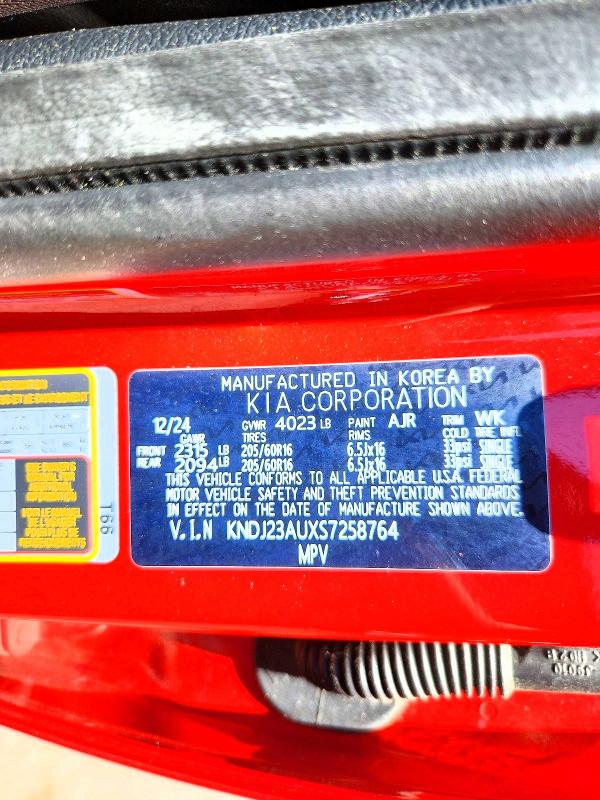 56135606 :رقم المزاد ، KNDJ23AUXS7258764 vin ، 2025 Kia Soul مزاد بيع