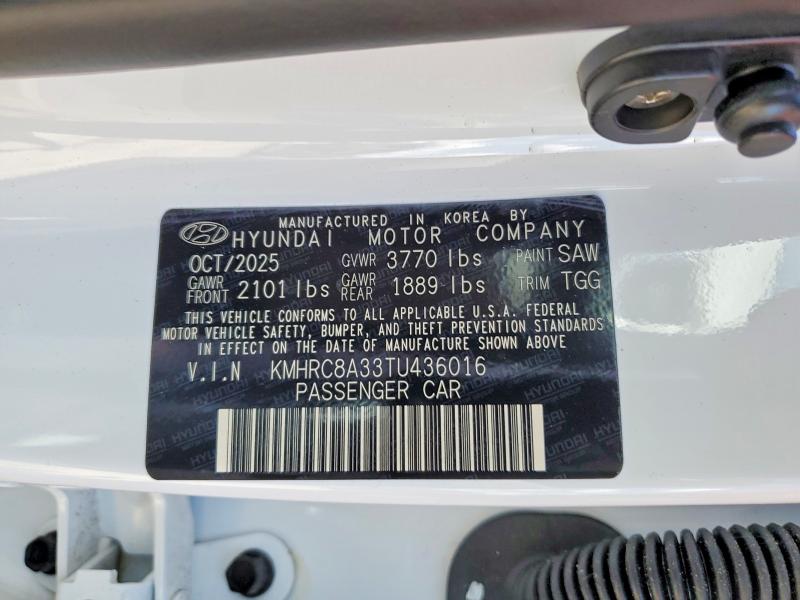 Продаж на аукціоні авто 2026 Hyundai Venue, vin: KMHRC8A33TU436016, номер лоту: 57470696