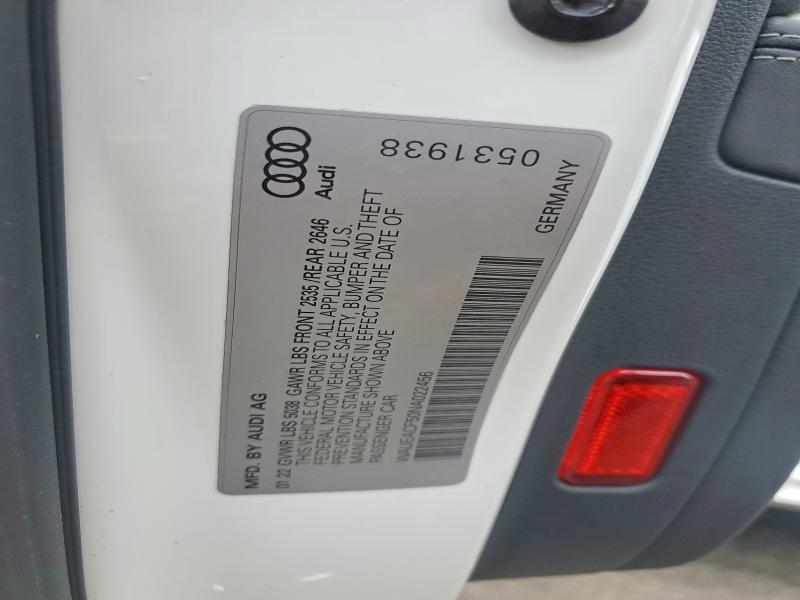 Aukcja sprzedaży 2022 Audi A5, vin: WAUEACF50NA022456, numer aukcji: 55811096