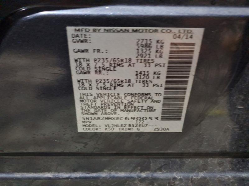 Продаж на аукціоні авто 2014 Nissan Pathfinder, vin: 5N1AR2MMXEC690053, номер лоту: 55841096