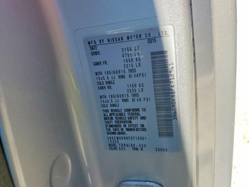 Продажа на аукционе авто 2015 Nissan Nv200, vin: 3N6CM0KN8FK712961, номер лота: 55974746