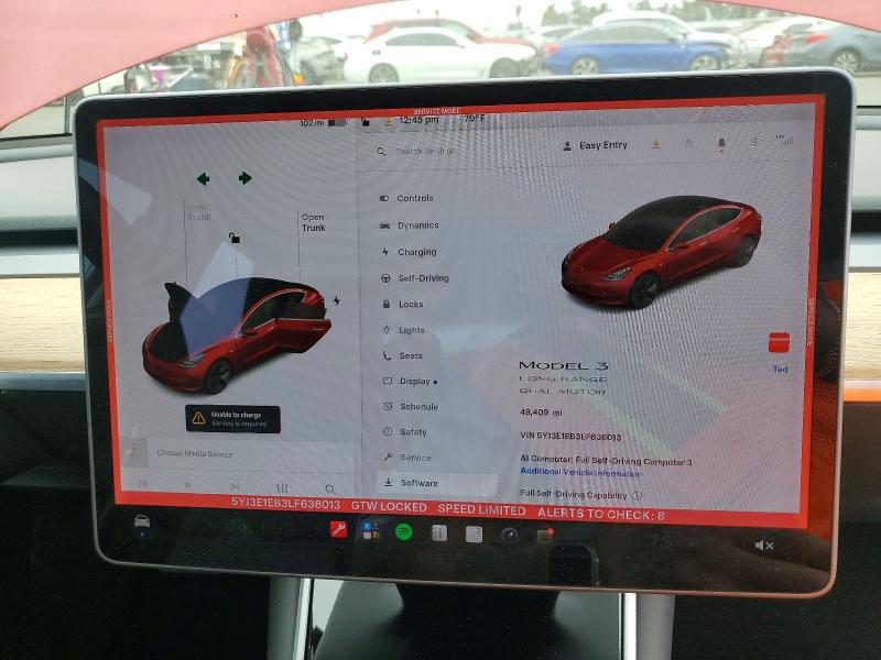 Продажа на аукционе авто 2020 Tesla Model 3, vin: 5YJ3E1EB3LF636013, номер лота: 58964176