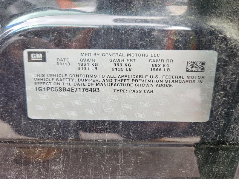 Продажа на аукционе авто 2014 Chevrolet Cruze, vin: 1G1PC5SB4E7176493, номер лота: 56498686
