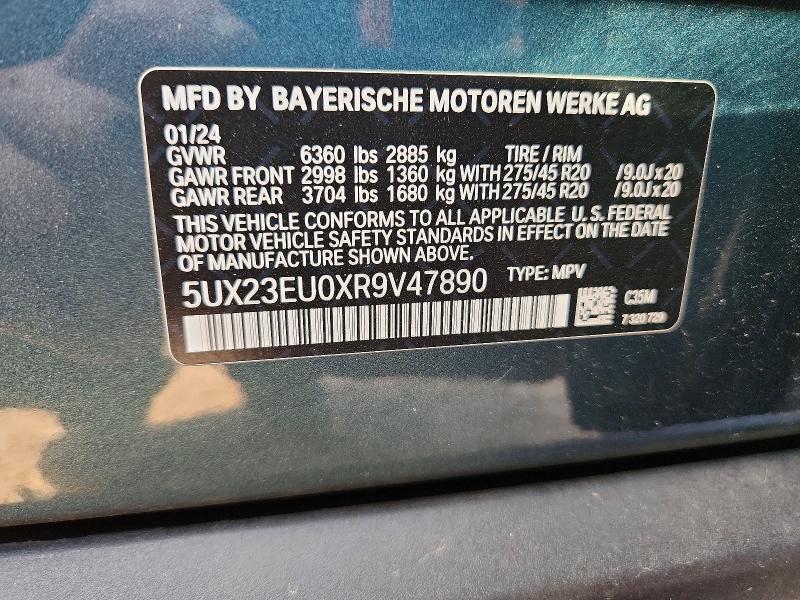 Aukcja sprzedaży 2024 Bmw X5, vin: 5UX23EU0XR9V47890, numer aukcji: 59175766