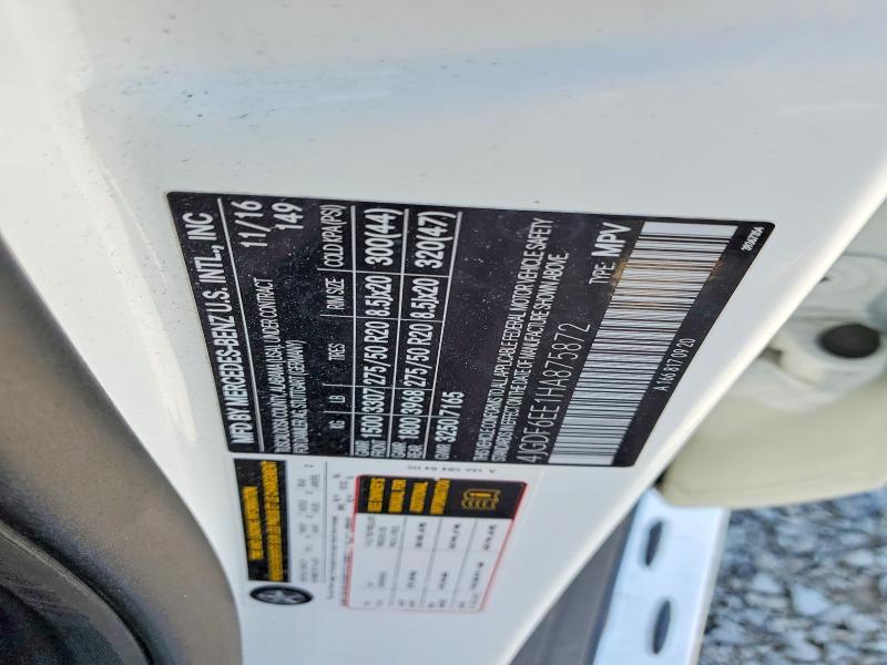 Aukcja sprzedaży 2017 Mercedes-benz Gls, vin: 4JGDF6EE1HA875872, numer aukcji: 54265966