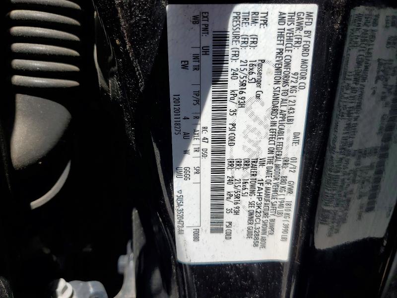 Aukcja sprzedaży 2012 Ford Focus, vin: 1FAHP3K23CL328858, numer aukcji: 55670776