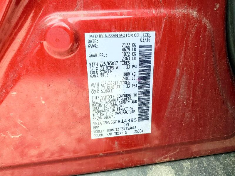 Aukcja sprzedaży 2016 Nissan Rogue, vin: 5N1AT2MV6GC814395, numer aukcji: 59760186