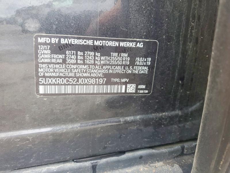 Aukcja sprzedaży 2018 Bmw X5, vin: 5UXKR0C52J0X98197, numer aukcji: 57865396