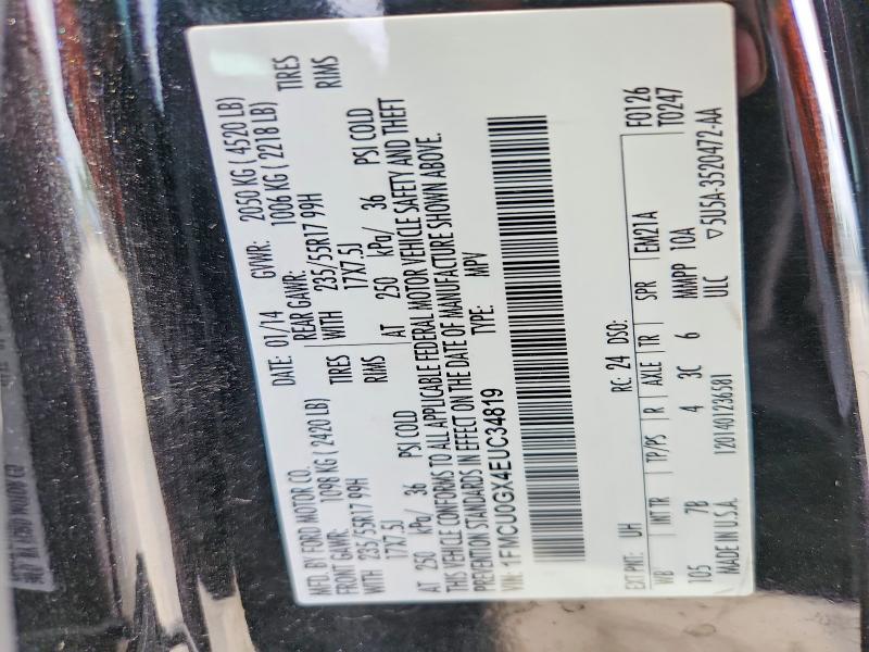 Продажа на аукционе авто 2014 Ford Escape, vin: 1FMCU0GX4EUC34819, номер лота: 58007126