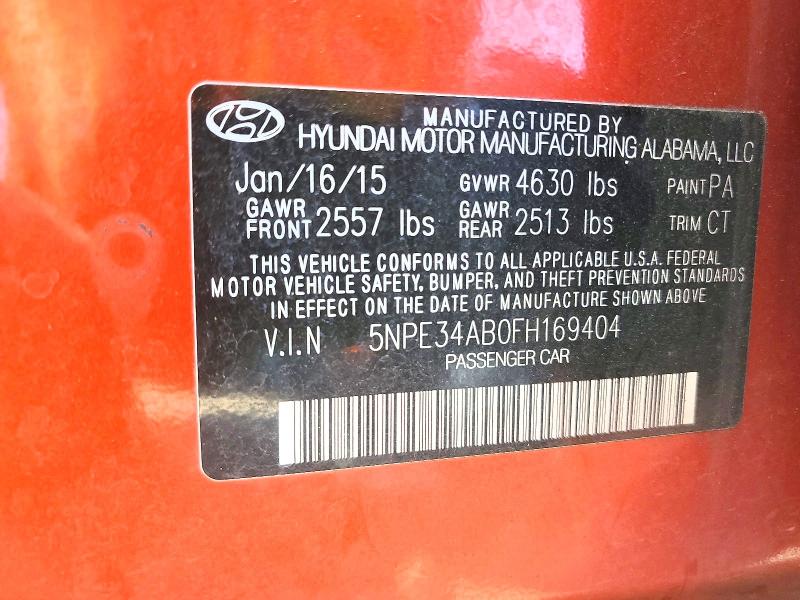 Aukcja sprzedaży 2015 Hyundai Sonata, vin: 5NPE34AB0FH169404, numer aukcji: 55924006