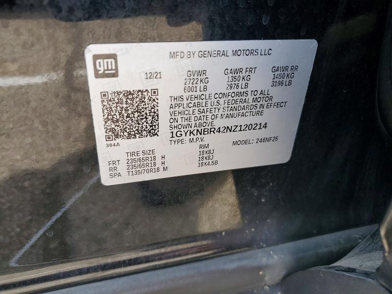 Продажа на аукционе авто 2022 Cadillac Xt5, vin: 1GYKNBR42NZ120214, номер лота: 57785086