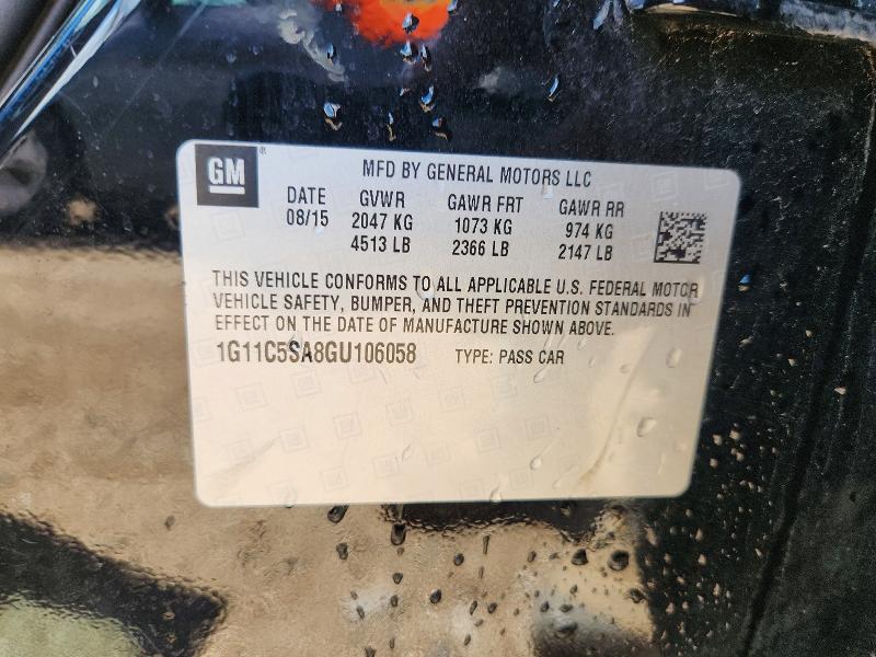 Aukcja sprzedaży 2016 Chevrolet Malibu Limited, vin: 1G11C5SA8GU106058, numer aukcji: 57443966