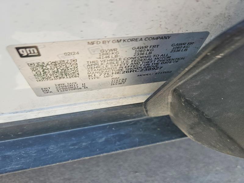 Продажа на аукционе авто 2024 Chevrolet Trax, vin: KL77LHE26RC238927, номер лота: 55846146
