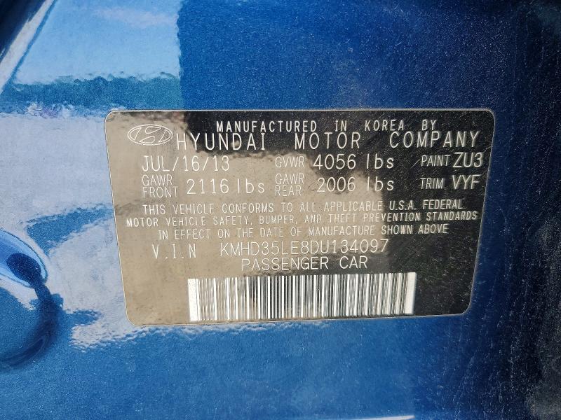 55437896 :رقم المزاد ، KMHD35LE8DU134097 vin ، 2013 Hyundai Elantra Gt مزاد بيع