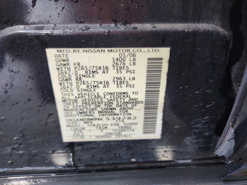 Продаж на аукціоні авто 2006 Nissan Xterra, vin: 5N1AN08W96C539282, номер лоту: 56815996