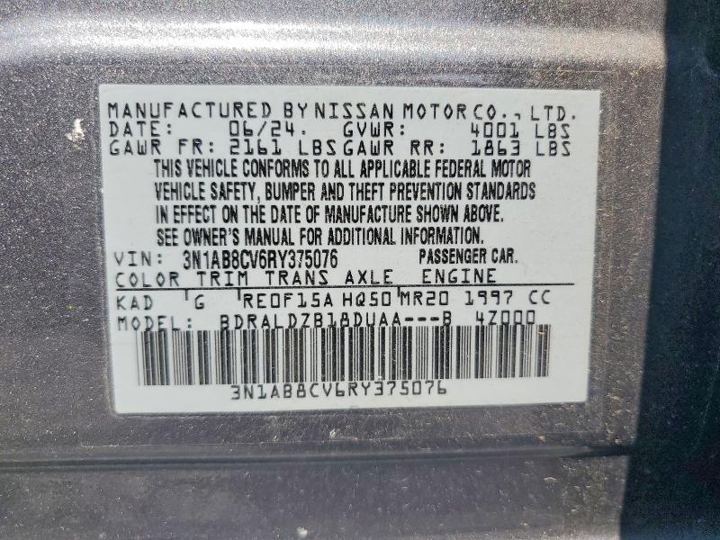 Продажа на аукционе авто 2024 Nissan Sentra, vin: 3N1AB8CV6RY375076, номер лота: 55399226