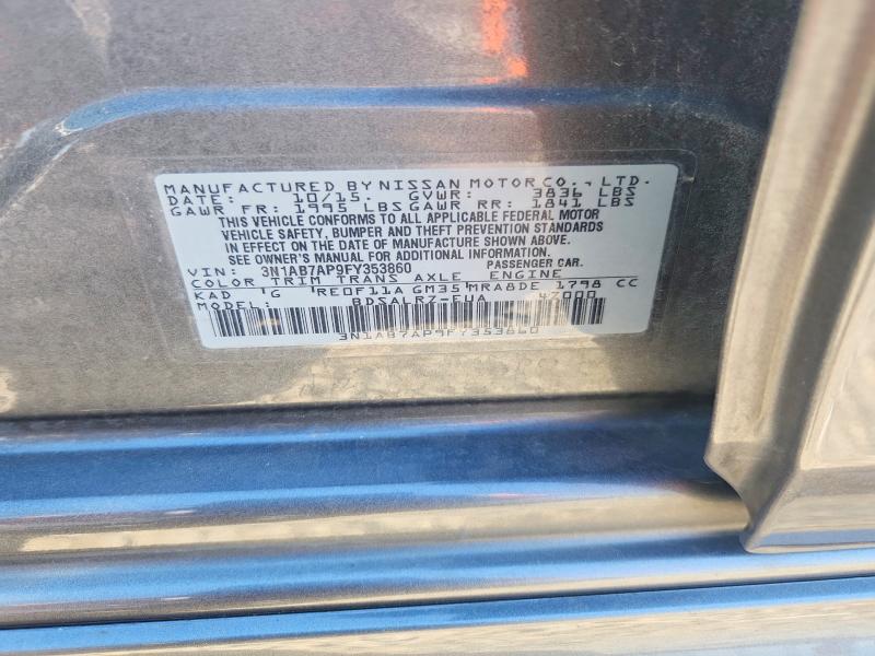 Aukcja sprzedaży 2015 Nissan Sentra, vin: 3N1AB7AP9FY353860, numer aukcji: 55822066
