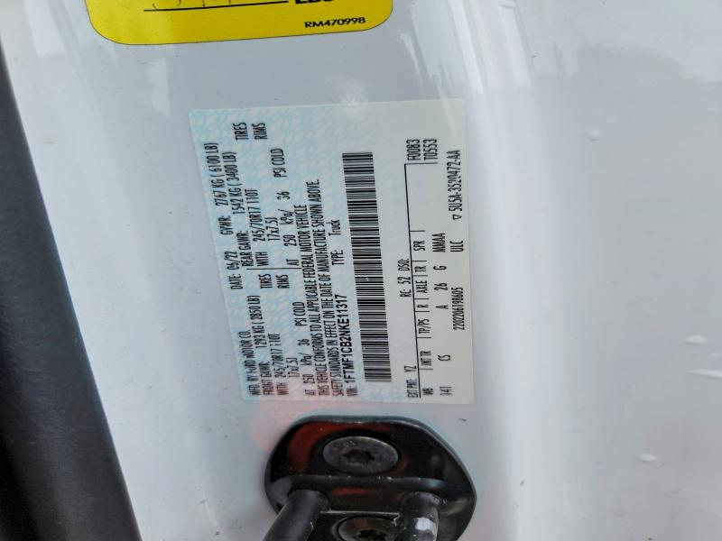 Продажа на аукционе авто 2022 Ford F150, vin: 1FTMF1CB2NKE11317, номер лота: 54418876