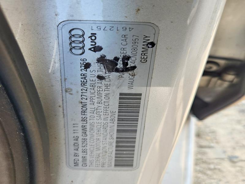 Aukcja sprzedaży 2012 Audi A6, vin: WAUGGAFC4CN080957, numer aukcji: 58775466