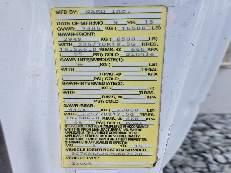 Aukcja sprzedaży 2015 Ram 4500, vin: 3C7WRLAJ0FG687030, numer aukcji: 58866546