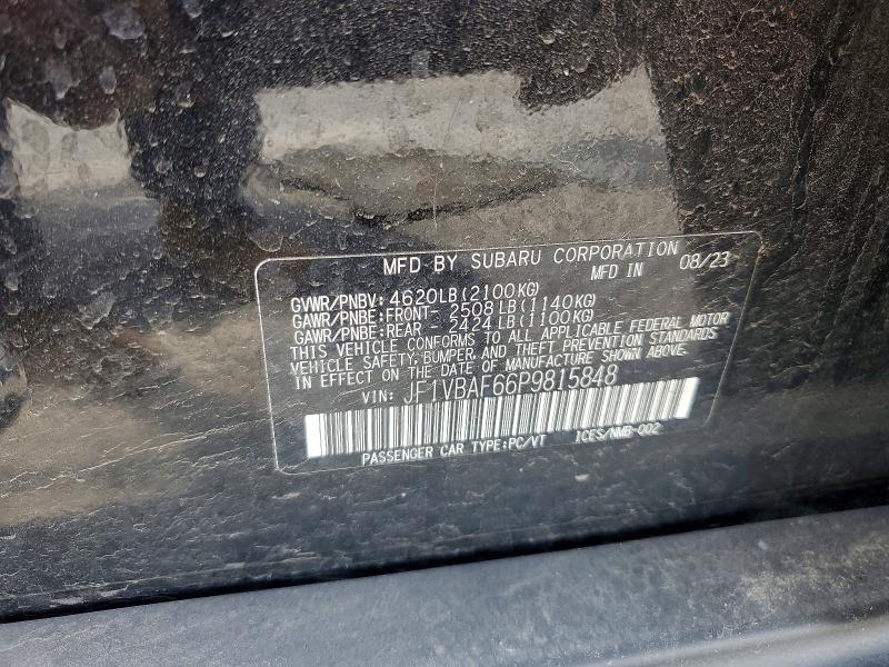 57264666 :رقم المزاد ، JF1VBAF66P9815848 vin ، 2023 Subaru Wrx مزاد بيع