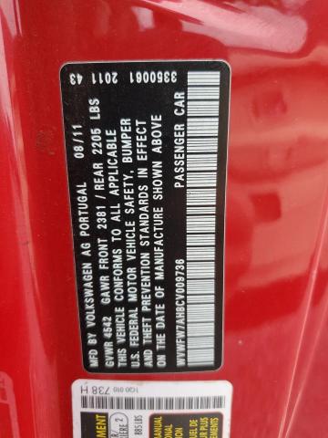 Продажа на аукционе авто 2012 Volkswagen Eos, vin: WVWFW7AH8CV009736, номер лота: 56254906