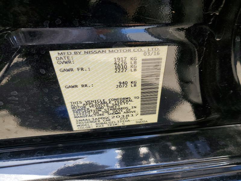 Aukcja sprzedaży 2016 Nissan Altima, vin: 1N4AL3AP0GC203817, numer aukcji: 85458755