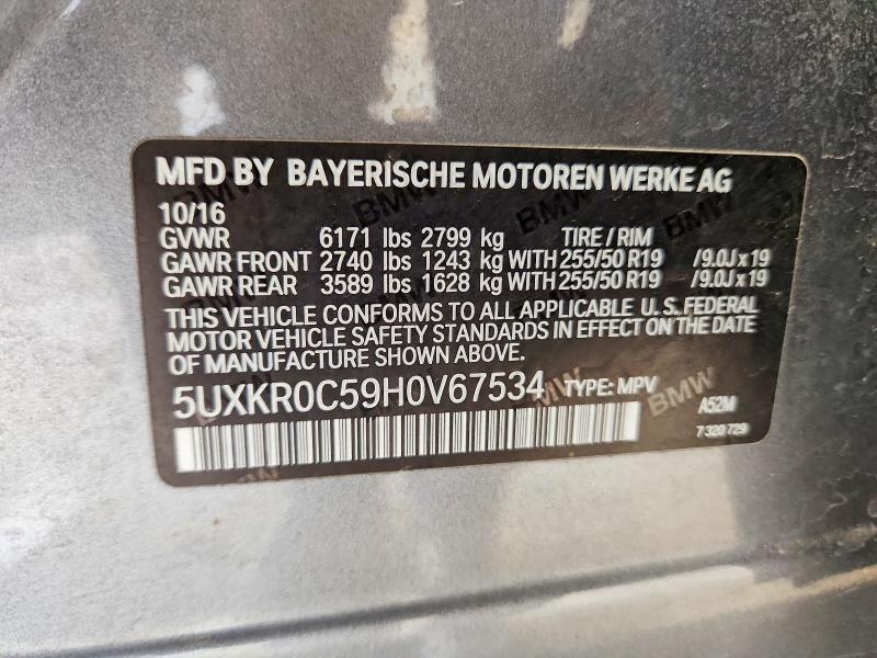 Продажа на аукционе авто 2017 Bmw X5, vin: 5UXKR0C59H0V67534, номер лота: 54550716