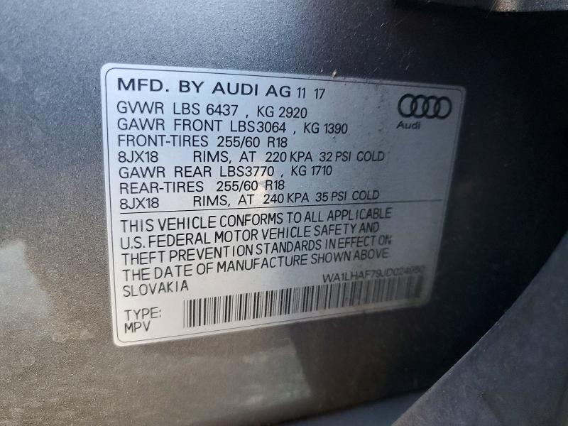 Aukcja sprzedaży 2018 Audi Q7, vin: WA1LHAF79JD024950, numer aukcji: 57892686