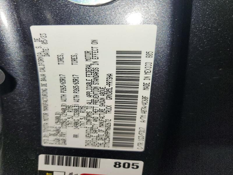 58024726 :رقم المزاد ، 3TMCZ5AN9PM602672 vin ، 2023 Toyota Tacoma مزاد بيع