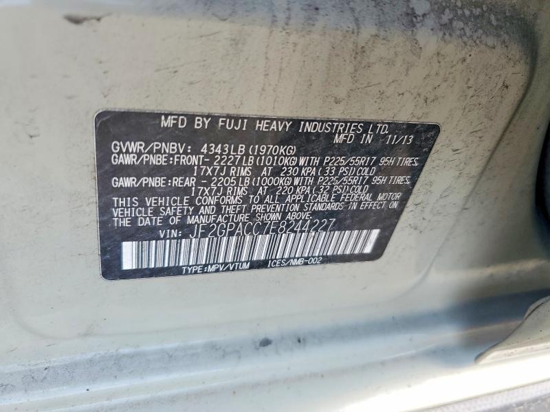 Aukcja sprzedaży 2014 Subaru Xv Crosstrek, vin: JF2GPACC7E8244227, numer aukcji: 56758116