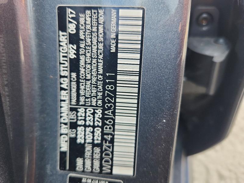 57128296 :رقم المزاد ، WDDZF4JB6JA327811 vin ، 2018 Mercedes-benz E مزاد بيع
