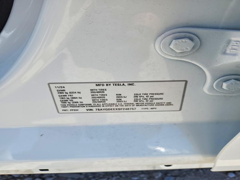 Aukcja sprzedaży 2025 Tesla Model Y, vin: 7SAYGDEEXSF248757, numer aukcji: 56050806