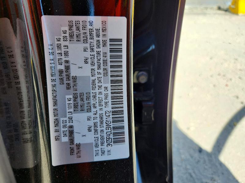 2022 Mazda 3 მანქანა იყიდება აუქციონზე, vin: 3MZBPADL5NM311472, აუქციონის ნომერი: 57640286
