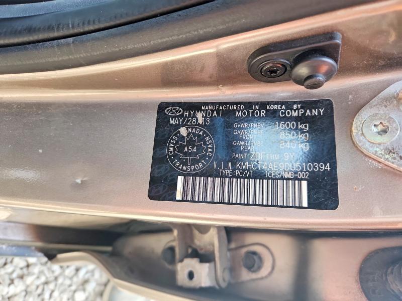 54903256 :رقم المزاد ، KMHCT4AE9DU510394 vin ، 2013 Hyundai Accent مزاد بيع