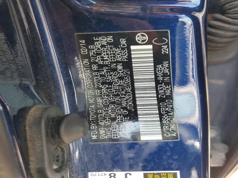 Продажа на аукционе авто 2014 Toyota Prius, vin: JTDKN3DU4E0365121, номер лота: 56136436