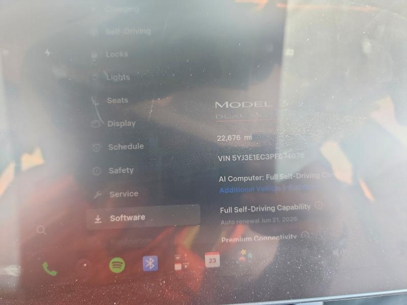 Aukcja sprzedaży 2023 Tesla Model 3, vin: 5YJ3E1EC3PF674078, numer aukcji: 58438486