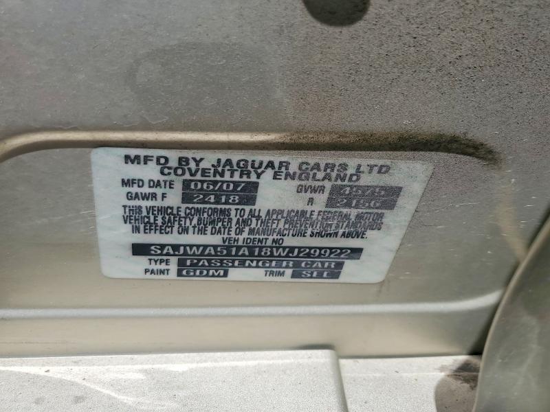 Aukcja sprzedaży 2008 Jaguar X-type, vin: SAJWA51A18WJ29922, numer aukcji: 57842656