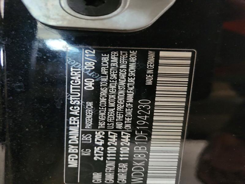 58798856 :رقم المزاد ، WDDKJ8JB1DF194230 vin ، 2013 Mercedes-benz E مزاد بيع