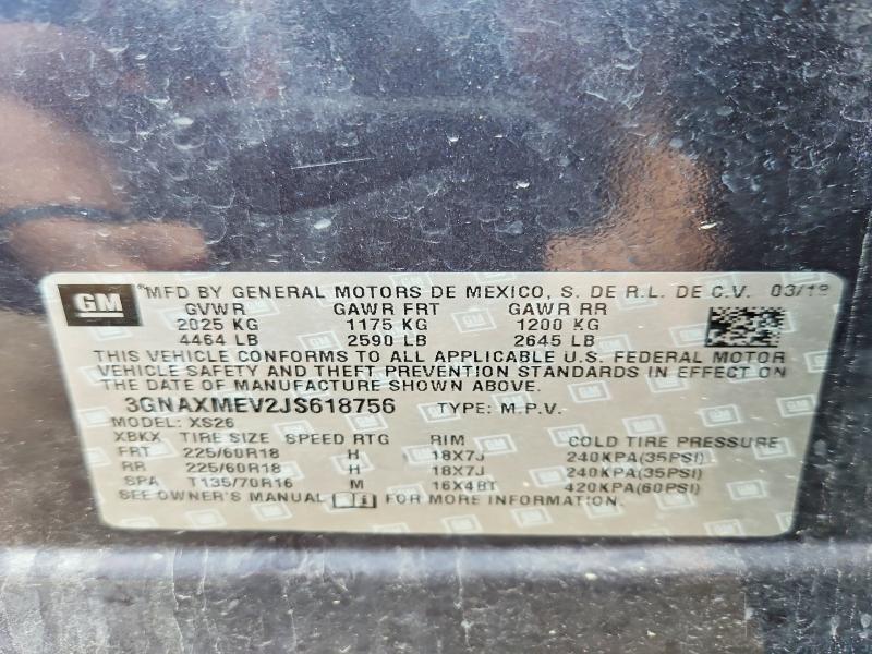 Продажа на аукционе авто 2018 Chevrolet Equinox, vin: 3GNAXMEV2JS618756, номер лота: 58070616
