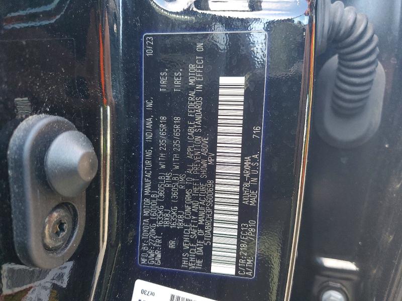 Aukcja sprzedaży 2023 Toyota Highlander, vin: 5TDABRCH3PS600698, numer aukcji: 55179466