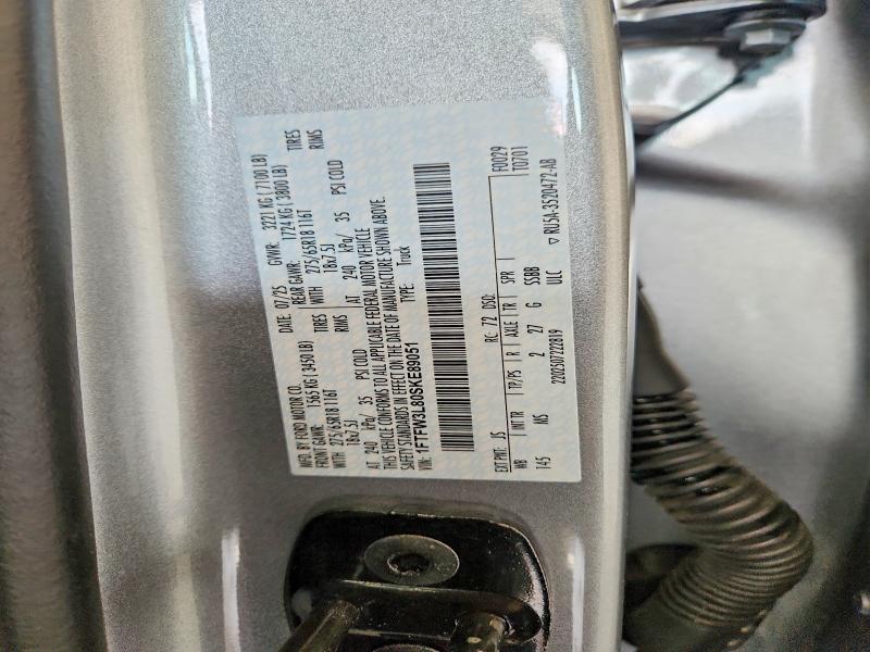 2025 Ford F150 მანქანა იყიდება აუქციონზე, vin: 1FTFW3L80SKE89051, აუქციონის ნომერი: 56784356