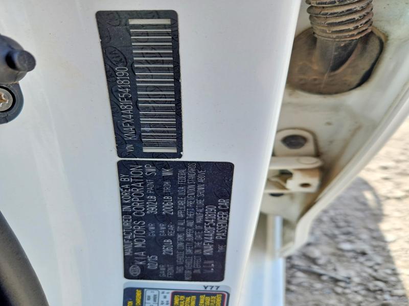 2015 Kia Forte მანქანა იყიდება აუქციონზე, vin: KNAFX4A81F5418190, აუქციონის ნომერი: 58490856