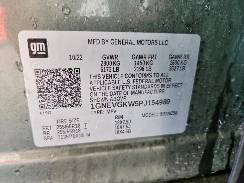 Aukcja sprzedaży 2023 Chevrolet Traverse, vin: 1GNEVGKW5PJ154989, numer aukcji: 57577786